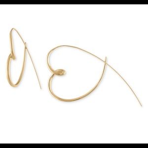 Heart shaped hoop earrings